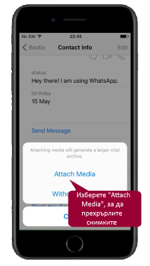 WhatsApp iPhone export chat